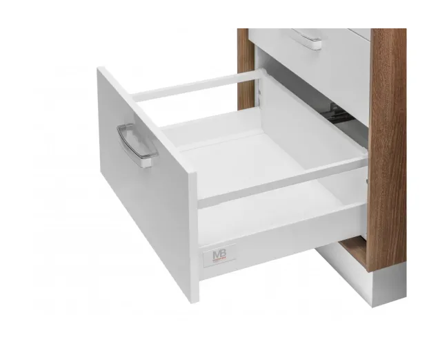 Szuflada ModernBox kwadratowy, 450 mm, wysoka H199, biała
