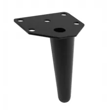 Nóżka meblowa GTV ANCHOR, H-100 mm, stal, czarny mat