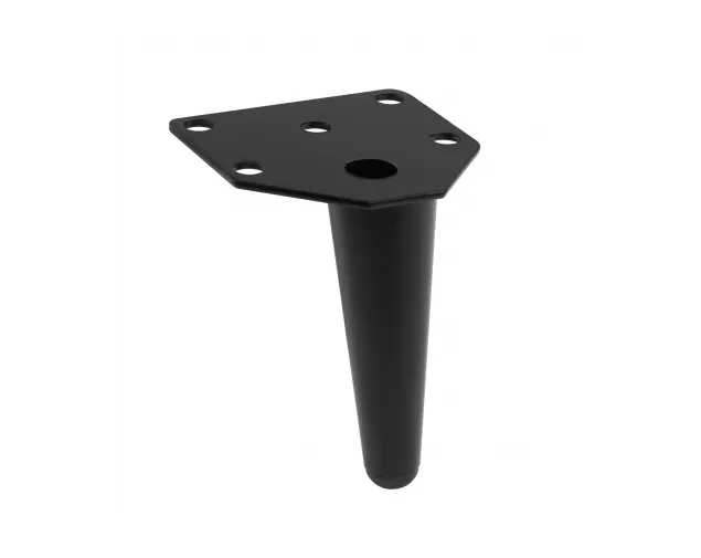 Nóżka meblowa GTV ANCHOR, H-100 mm, stal, czarny mat Nóżka meblowa GTV ANCHOR, H-100 mm, stal, czarny mat