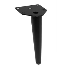 Nóżka meblowa GTV ANCHOR, H-150 mm, stal, czarny mat