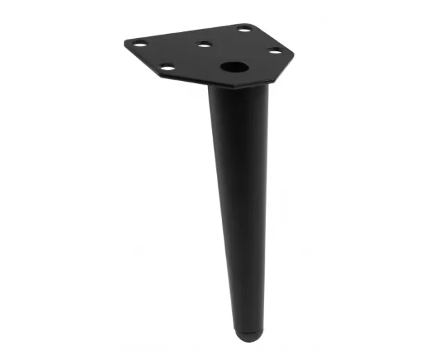 Nóżka meblowa GTV ANCHOR, H-150 mm, stal, czarny mat Nóżka meblowa GTV ANCHOR, H-150 mm, stal, czarny mat