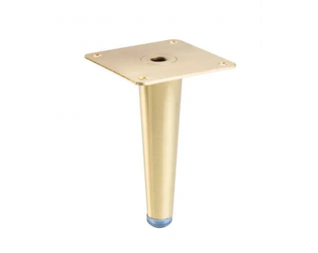 Nóżka meblowa GTV SPIRE, H-130 mm, stal, złoto szczotkowane Nóżka meblowa GTV SPIRE, H-130 mm, stal, złoto szczotkowane