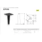 Nóżka meblowa GTV SPIRE, H-130 mm, stal, czarny mat Nóżka meblowa GTV SPIRE, H-130 mm, stal, czarny mat