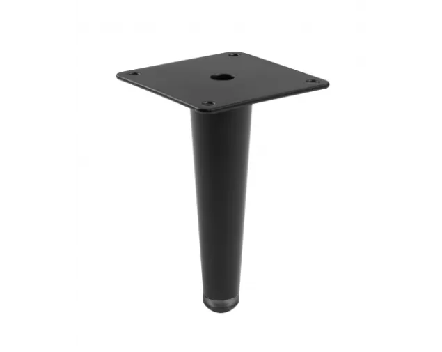 Nóżka meblowa GTV SPIRE, H-130 mm, stal, czarny mat Nóżka meblowa GTV SPIRE, H-130 mm, stal, czarny mat
