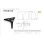 Nóżka meblowa GTV STABILIS, H-120 mm, stal, czarny mat Nóżka meblowa GTV STABILIS, H-120 mm, stal, czarny mat
