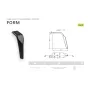 Nóżka meblowa GTV FORM, H-150 mm, stal, czarny mat Nóżka meblowa GTV FORM, H-150 mm, stal, czarny mat