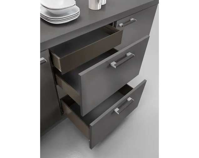 Zestaw - Szuflada dwuścienna LineaBox, 450mm, wys.104mm, Titanium