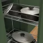 Cargo Mini, 600 mm, 2 półki, srebrne, cichy domyk Cargo Mini, 600 mm, 2 półki, srebrne, cichy domyk