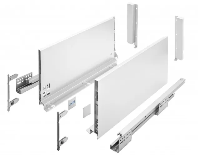 Szuflada AXISPRO, wysoka H-199mm, 400mm, biała Szuflada AXISPRO, wysoka H-199mm, 400mm, biała