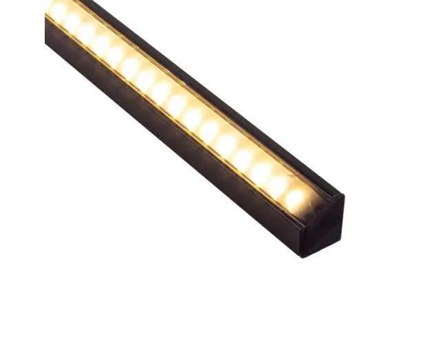 Profil LED Triline mini kątowy, czarny, 2mb, klosz czarny (na zam&oacute;wienie)