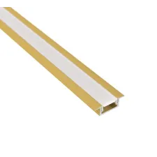 Profil aluminiowy Złoty INLINE MINI XL 2 m, Mleczny klosz