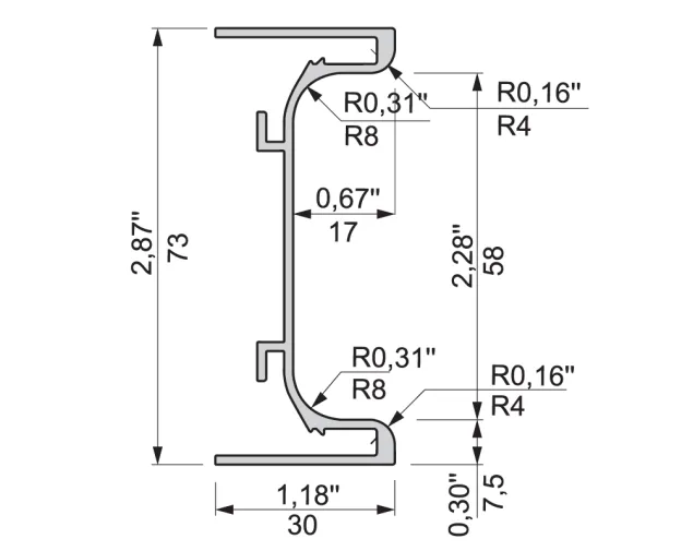 Listwa aluminiowa Typ "C", art. 05000135, L-3,5 mb, Czarna C-35 Listwa aluminiowa Typ "C", art. 05000135, L-3,5 mb, Czarna C-35
