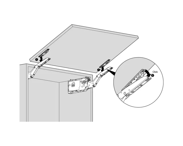 ZESTAW AVENTOS HK-TOP Z TIP ON SIŁ.22K2900T WSP.3200-9000 PŁYTA, zaślepka ciemnoszara/inox