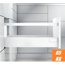 Szuflada TandemBox Antaro 65KG, L-500, wysoka D, (203 mm), bok M (83.6 mm), reling, biała, blumotion