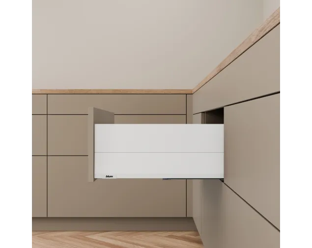 Szuflada MERIVOBOX E 450 70kg WYSOKA + BOXCAP SW-M BIAŁA