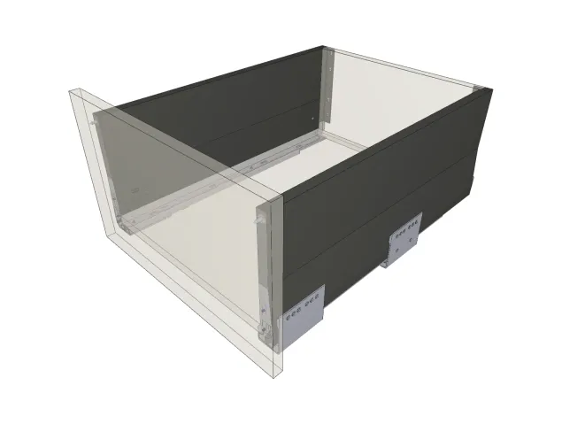 Szuflada MERIVOBOX E 550 70kg WYSOKA + BOXCAP OG-M ANTRACYT