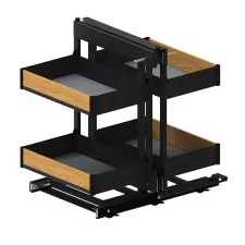 CARGO Corner Comfort Linia Maxima PURO 1000 mm LEWY MET/DREWNO CZARNY MAT/DĄB (NA ZAM&Oacute;WIENIE)