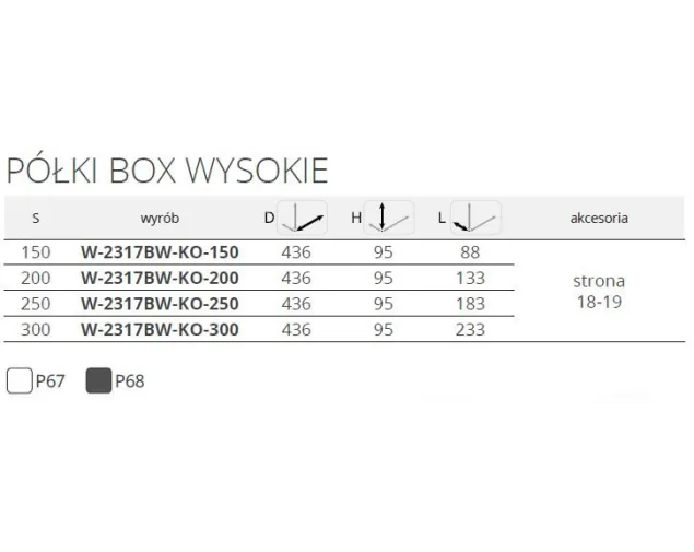 PRESTIGE SUPREME Półka wysoka do carga BOX 150, biała (Na zamówienie) PRESTIGE SUPREME Półka wysoka do carga BOX 150, biała (Na zamówienie)