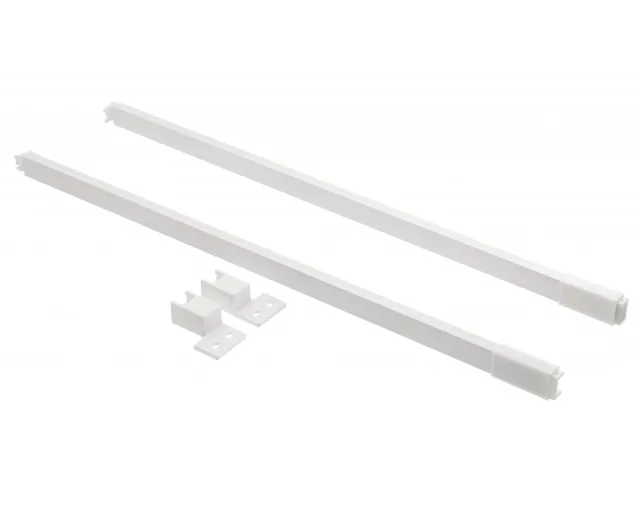 Reling wzdłużny kwadratowy do szuflad AXIS PRO, 400 mm, biały Reling wzdłużny kwadratowy do szuflad AXIS PRO, 400 mm, biały