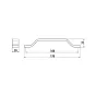 Uchwyt meblowy UA107, 160mm, grafit strukturalny Uchwyt meblowy UA107, 160mm, grafit strukturalny
