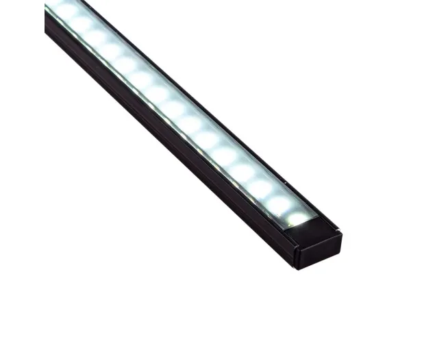 Profil LED nawierzchniowy Line Mini, Czarny, 2mb, klosz czarny Profil LED nawierzchniowy Line Mini, Czarny, 2mb, klosz czarny