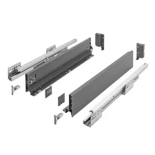 Szuflada GTV AXIS PRO PUSH TO OPEN, Średnia H-116mm, 550 mm, antracyt