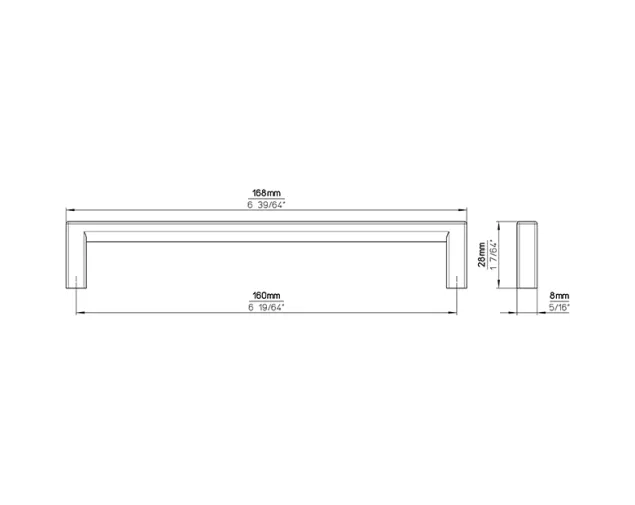 Uchwyt meblowy 2108-168ZN79, 160 mm, mosiądz antyczny (NA ZAM&Oacute;WIENIE)