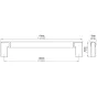 Uchwyt meblowy 2457-174ZN27ZN27, 160 mm, stal nierdzewna
