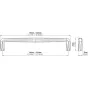 Uchwyt meblowy 2481-170ZN75, 160 mm, srebrny