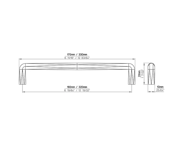 Uchwyt meblowy 2481-170ZN75, 160 mm, srebrny