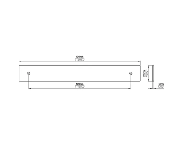 Uchwyt meblowy 2491-190ZN79, 160 mm, stal nierdzewna