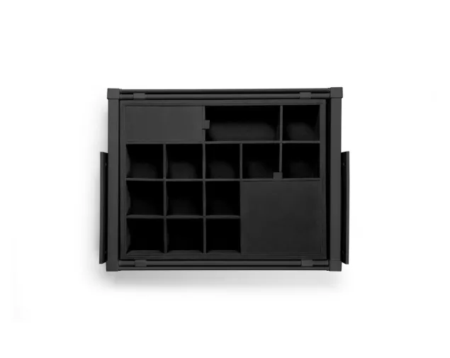 Szuflada, organizer na akcesoria ELITE, 660 - 718 mm, cichy domyk, czarny Szuflada, organizer na akcesoria ELITE, 660 - 718 mm, cichy domyk, czarny