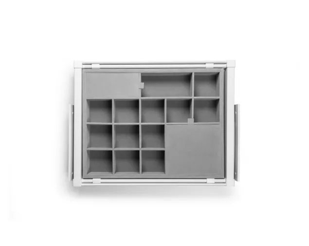Szuflada, organizer na akcesoria ELITE, 660 - 718 mm, cichy domyk, biały Szuflada, organizer na akcesoria ELITE, 660 - 718 mm, cichy domyk, biały