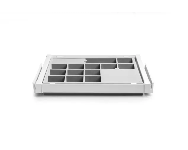 Szuflada, organizer na akcesoria ELITE, 660 - 718 mm, cichy domyk, biały Szuflada, organizer na akcesoria ELITE, 660 - 718 mm, cichy domyk, biały