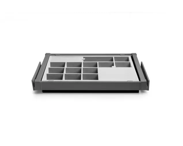 Szuflada, organizer na akcesoria ELITE, 660 - 718 mm, cichy domyk, antracyt Szuflada, organizer na akcesoria ELITE, 660 - 718 mm, cichy domyk, antracyt