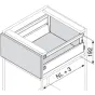 Szuflada TandemBox Antaro L-600mm - wys. C (wys. korp. 192 mm), BOK M (83.6 mm), 65KG, reling, szara, blumotion Szuflada TandemBox Antaro L-600mm - wys. C (wys. korp. 192 mm), BOK M (83.6 mm), 65KG, reling, szara, blumotion