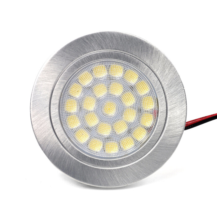 Oprawa Meblowa LED Okrągła, DL-42, aluminium, ciepły biały