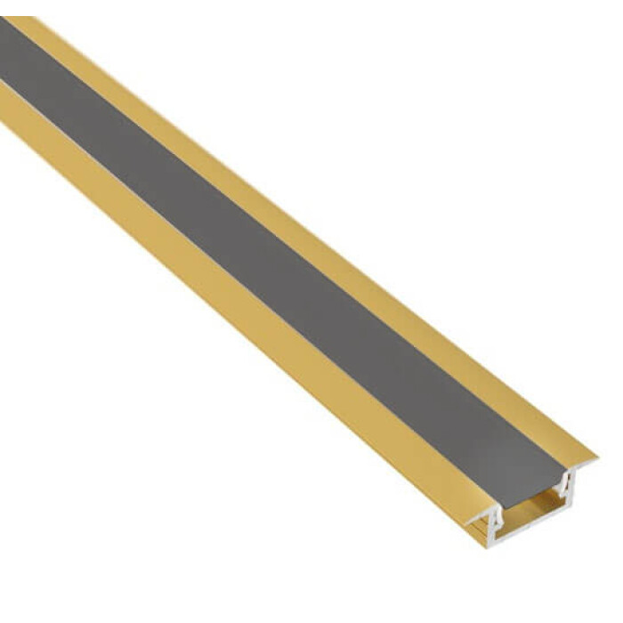 Profil aluminiowy Złoty INLINE MINI XL 2 m, Czarny klosz