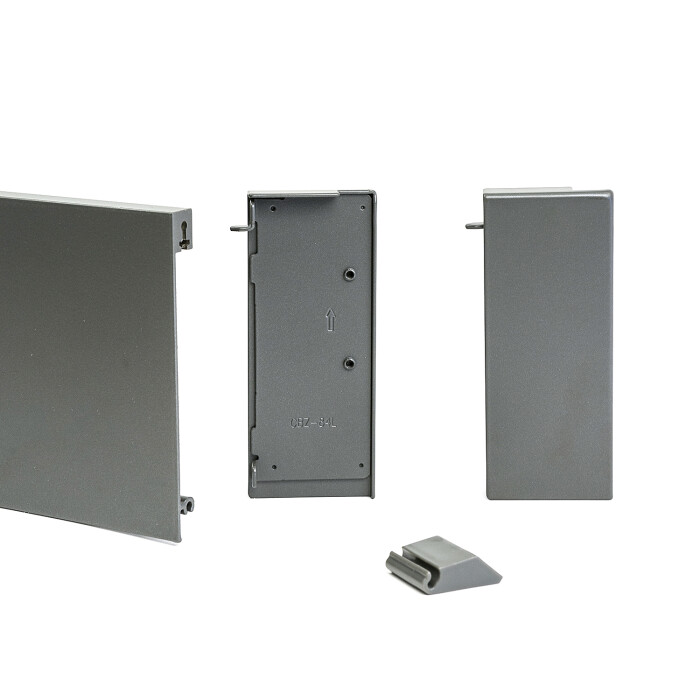 Zestaw do szuflady wewnętrznej AXIS PRO, niskiej H84mm, panel + złączki, Antracyt
