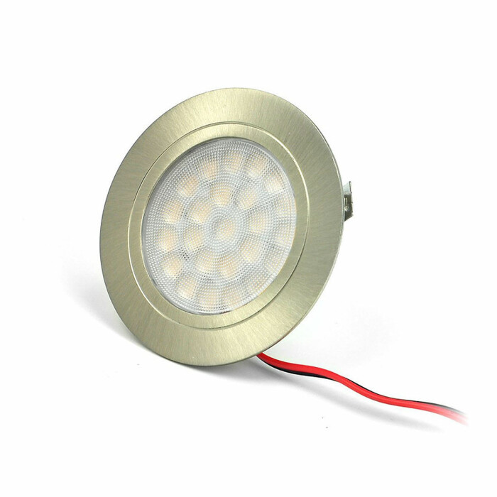Oprawa wpuszczana OVAL LED, stal szlifowana, barwa światła: ciepła (na zamówienie)