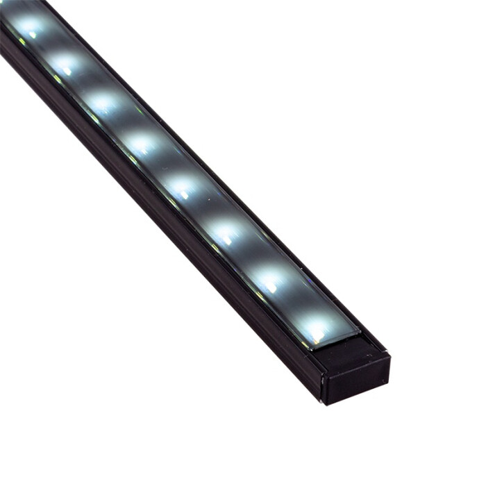 Profil LED nawierzchniowy Line Mini, Czarny, 2mb, klosz czarny
