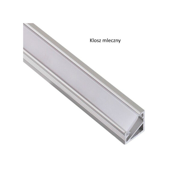 Profil LED Triline mini kątowy, aluminiowy, 3mb, klosz mleczny